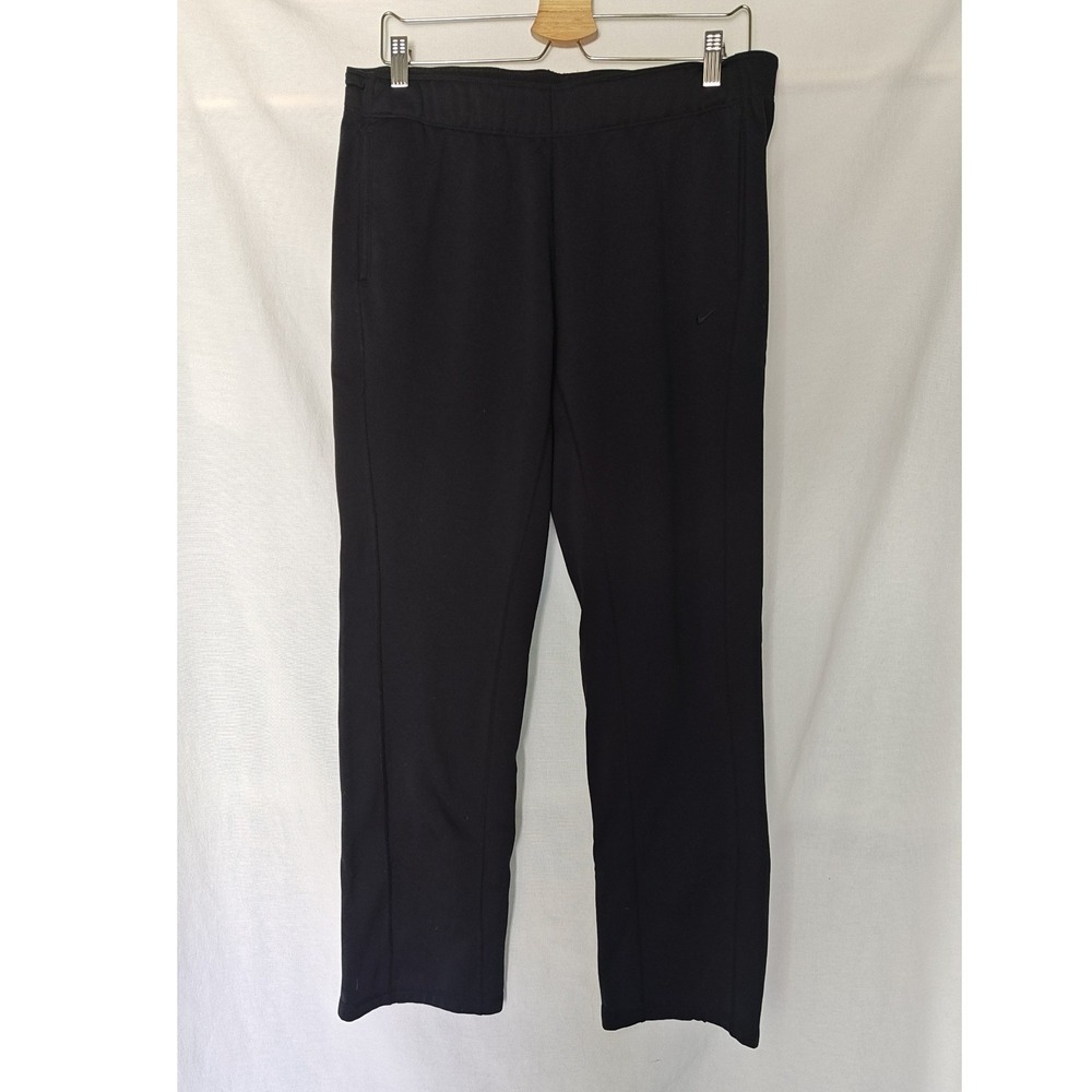 Nike Therma-FIT Training‎ Pants Sweats Black Zippered Cuffs Fleece 620335-010 L